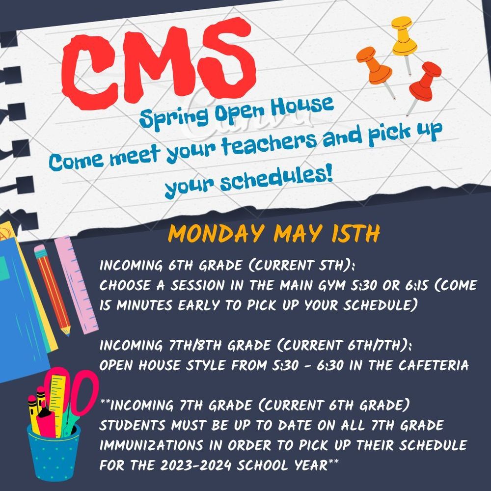 CMS spring open house flyer