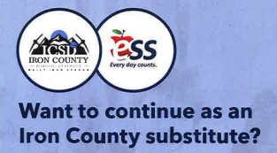 Want to continue as an Iron County substitute? 