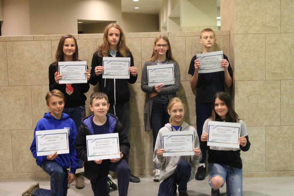 Pic of 7th Grade Students of the Month