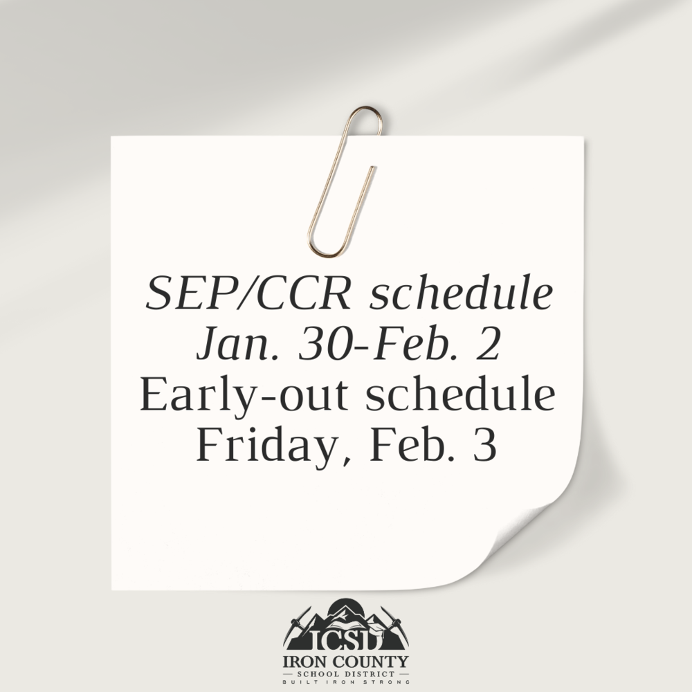 Graphic with SEP/CCR reminder