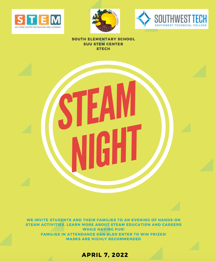 South elementary Steaam night flyer