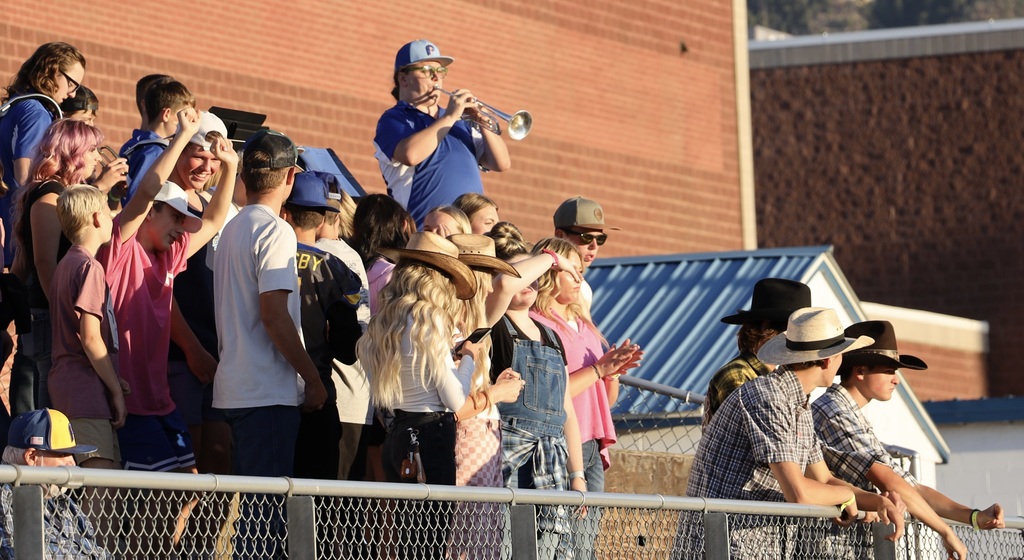 Students in the Parowan High stands